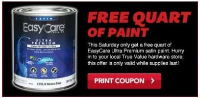 True Value - FREE Quart of Paint 