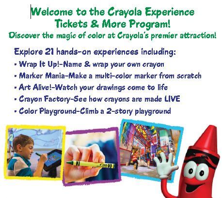 Crayola Experience Discount Admission Tickets Coupon