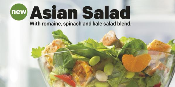 asian mcdonalds value salad of Nutritional