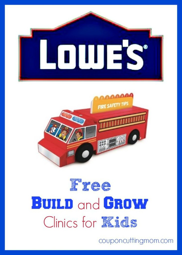 FREE Kids Lowe's Workshop - Build Your Own Fire Truck 