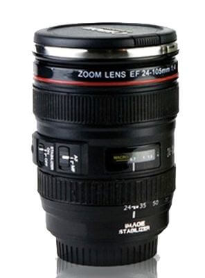 camera lens coffee mug