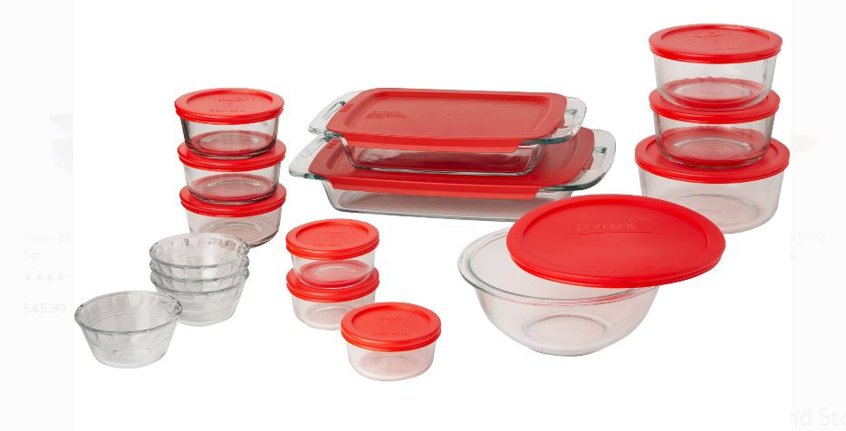 Pyrex Easy Grab 28-Piece Bake and Store Set ONLY $33.33 - Regular Price $52.00