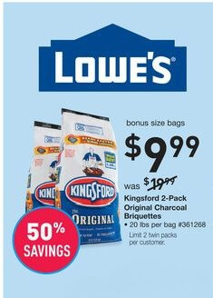 lowes charcoal deal
