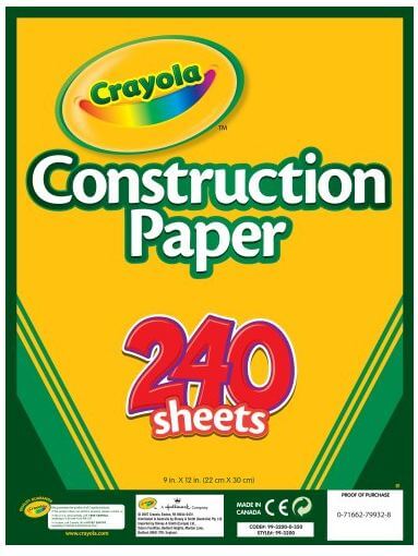 crayola construction paper