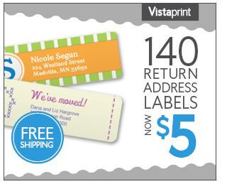 vistaprint return address labels 