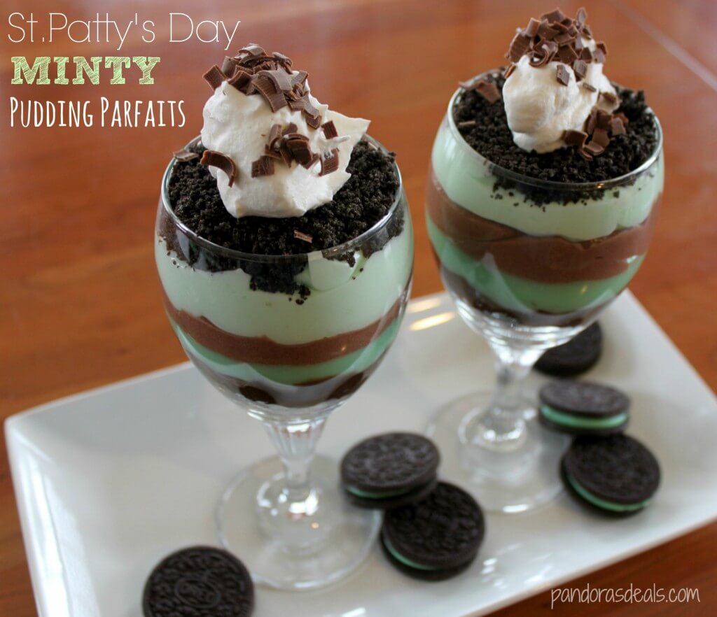 St. Patty's Day Minty Pudding Parfait