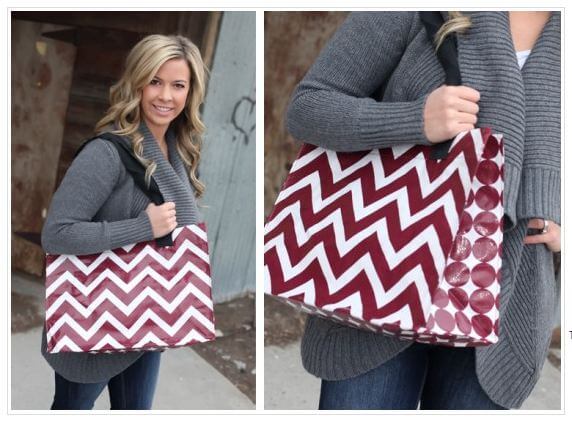 Cute Chevron Tote Bag Only $3.99