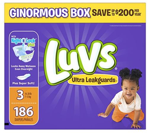 Ginormous Boxes of Luvs Ultra Leakguards Diapers ONLY $13.98