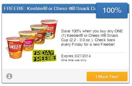 FREE Keebler or Cheez-It - SavingStar Offer
