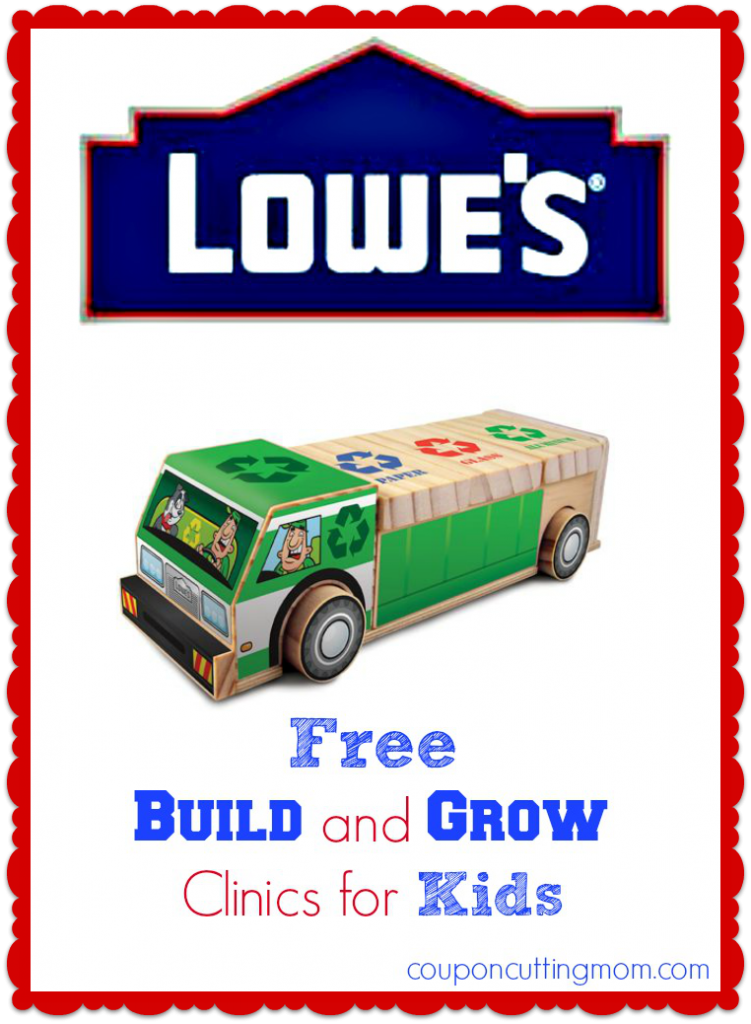 FREE Kids Lowe’s Workshop – Build Your Own Recycling Truck (April 12)