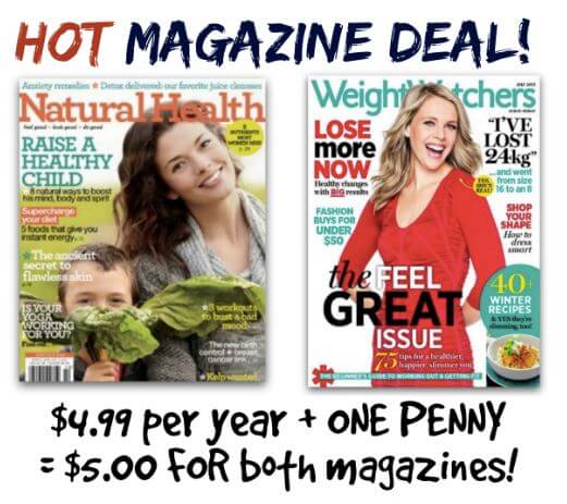 *HOT* Natural Health AND Weight Watchers Magazine Only $5 For Both