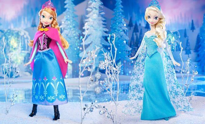 Frozen Anna or Elsa Sparkle Doll