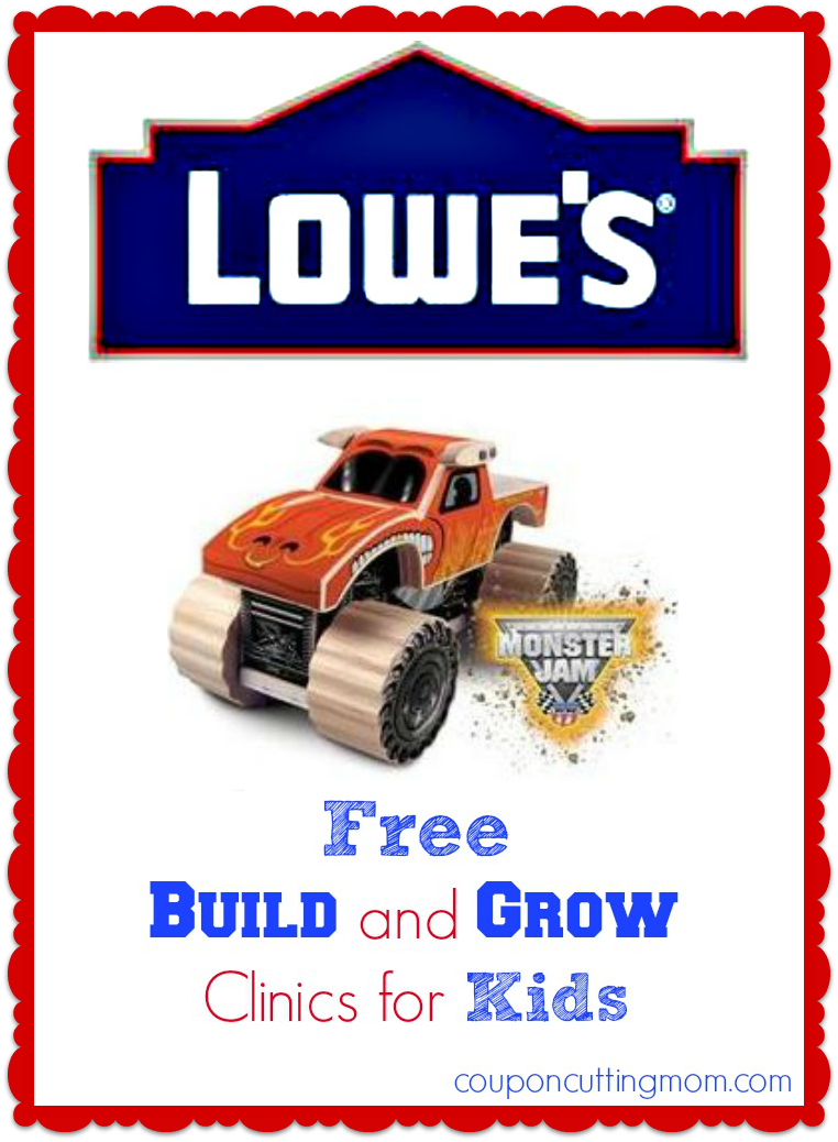 FREE Kids Lowe's Workshop – Monster Jam Truck
