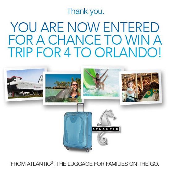 Win a Family Trip to Orlando from Atlantic Luggage