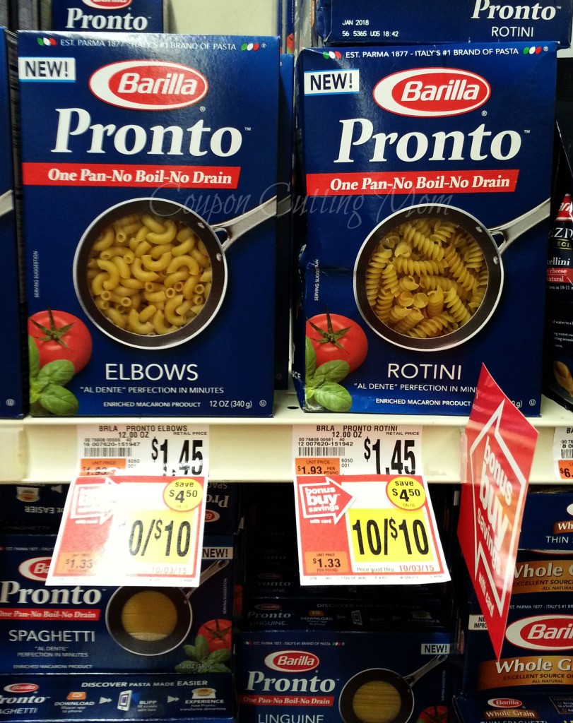 FREE Barilla Pronto Pasta With This Giant Sale 