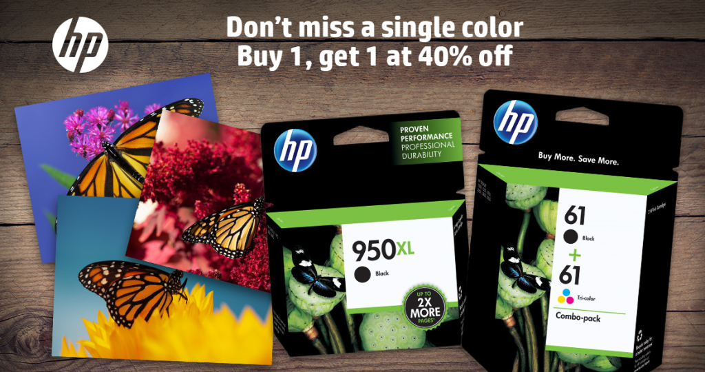 Buy One HP Ink, Get Second One for 40% Off Regular Price 