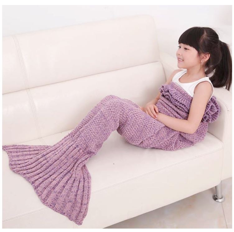 Kids Knitted Mermaid Blanket 43% Off Regular Price 