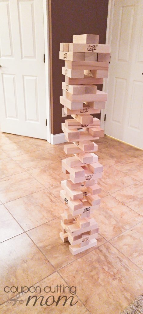 Fun Game Night With Jenga GIANT That Stacks Over 5' High