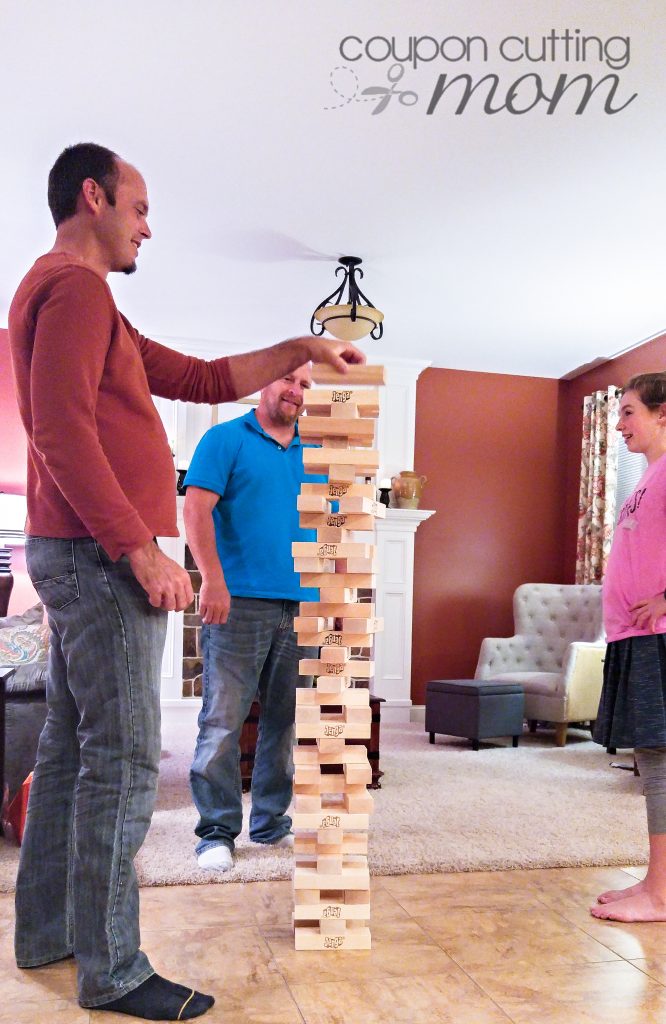 Fun Game Night With Jenga GIANT That Stacks Over 5' High