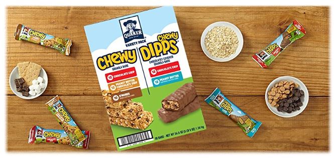 Quaker Chewy Granola Bars and Dipps Variety Pack ONLY $7.72 (Reg. Price $11.28)