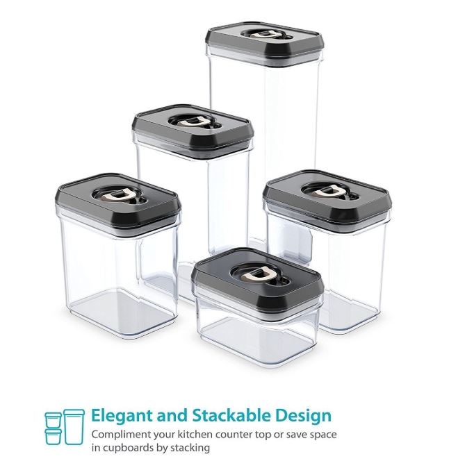 Royal Air-Tight Food Storage Container Set - 5-Piece Set Only $28.49 (Reg. Price $69.99)