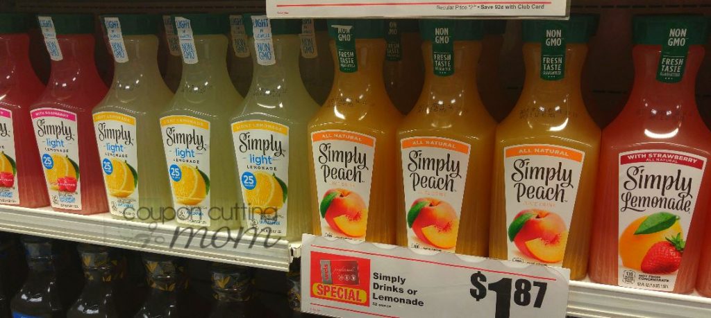 Weis: Simply Lemonade or Juice ONLY $0.37 - Regular Price $2.99