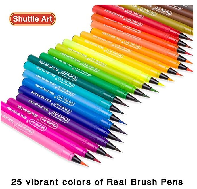 Shuttle Art 26 Pack Watercolor Brush Pens 65% Off Regular Price