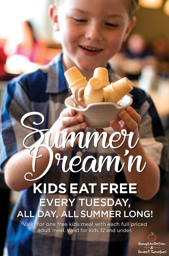 Kids Eat FREE at Sweet Tomatoes This Summer 