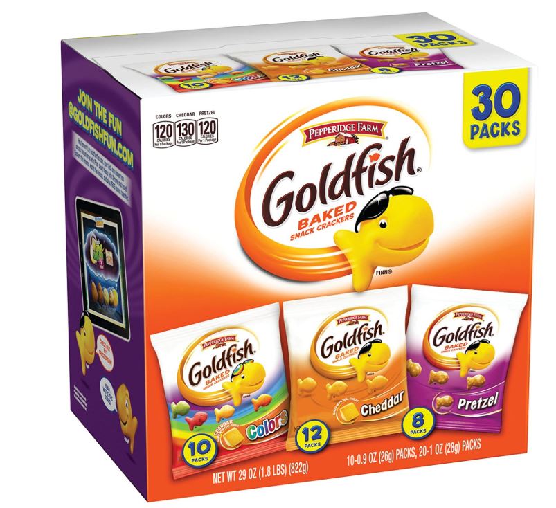 Pepperidge Farm Goldfish Variety Pack Classic Mix (30 Count) ONLY $3.50 - Regular Price $12.07