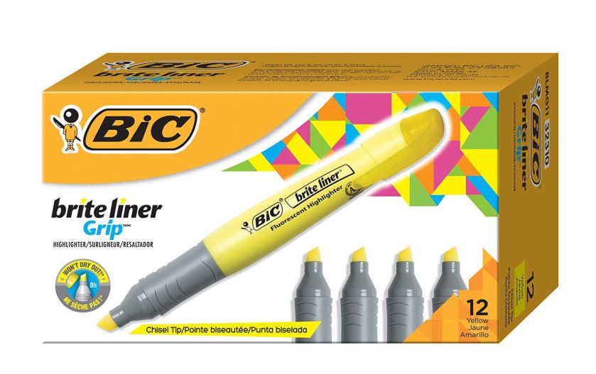 BIC Brite Liner Grip Highlighter 71% Off Regular Price