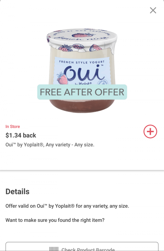 FREE Oui by Yoplait Yogurt With This Offer 