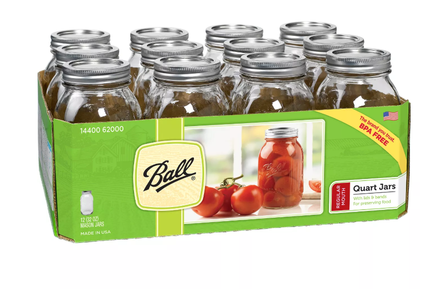 Ball Quart Canning Jars 12-Pack ONLY $3.49 (Reg. Price $9.49)