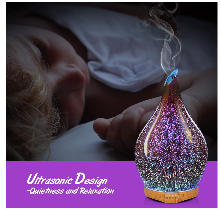 Essential Oil Diffuser 3D Glass Only $24.98 - Regular Price $48.97